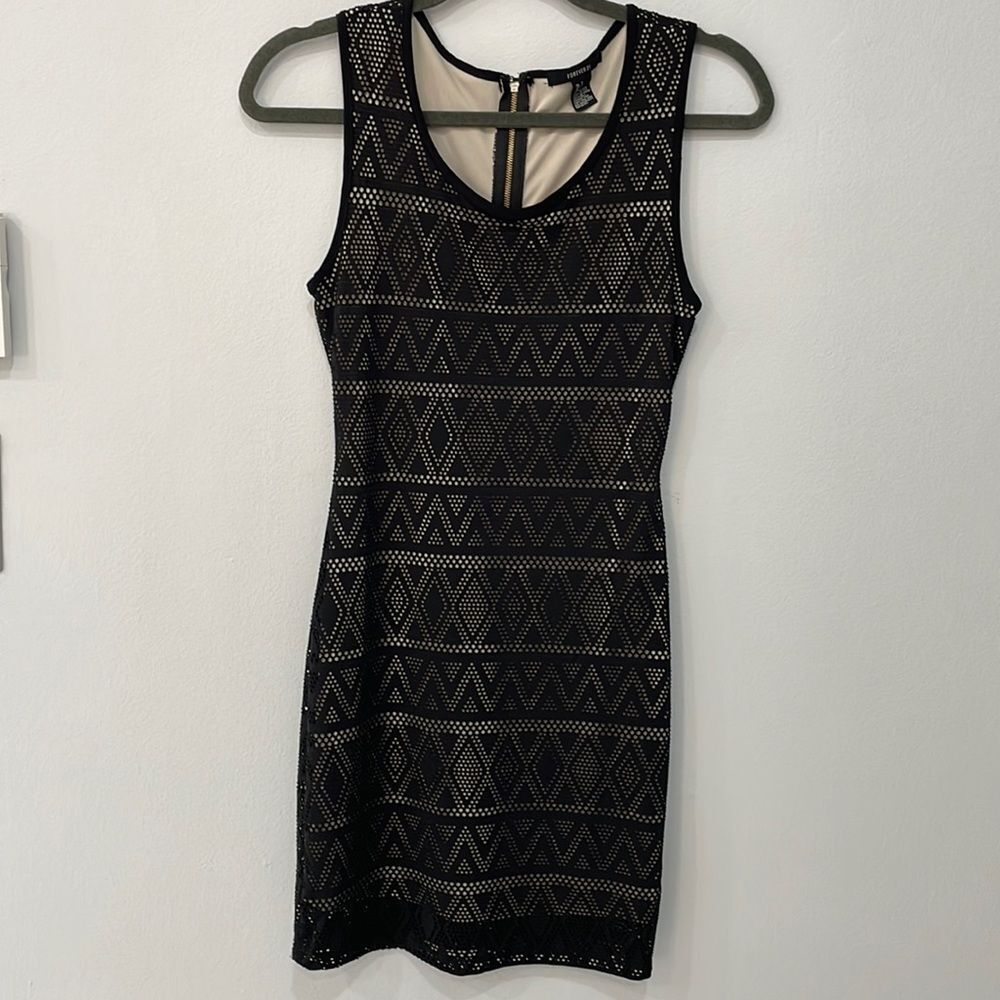 Forever 21 Women’s Black Lace Dress A-Line Size Small S